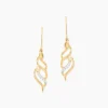Boucles D'Oreilles Pendantes Suresh Or Jaune Oxyde De Zirconium