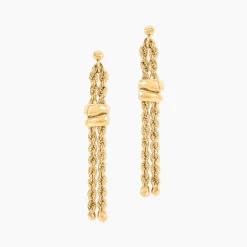 Boucles D'Oreilles Pendantes Jerry Or Jaune