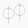 Boucles D'oreilles Pendantes Enissa Argent Blanc