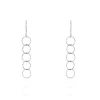 Boucles D'oreilles Pendantes Bulle Argent Blanc