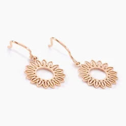 Boucles D'oreilles Pendantes Ombelline Argent Rose