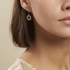 Boucles D'oreilles Pendantes Ombelline Argent Rose