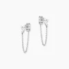 Boucles D'Oreilles Pendantes Eclat d'Aurore Argent Blanc Oxyde De Zirconium