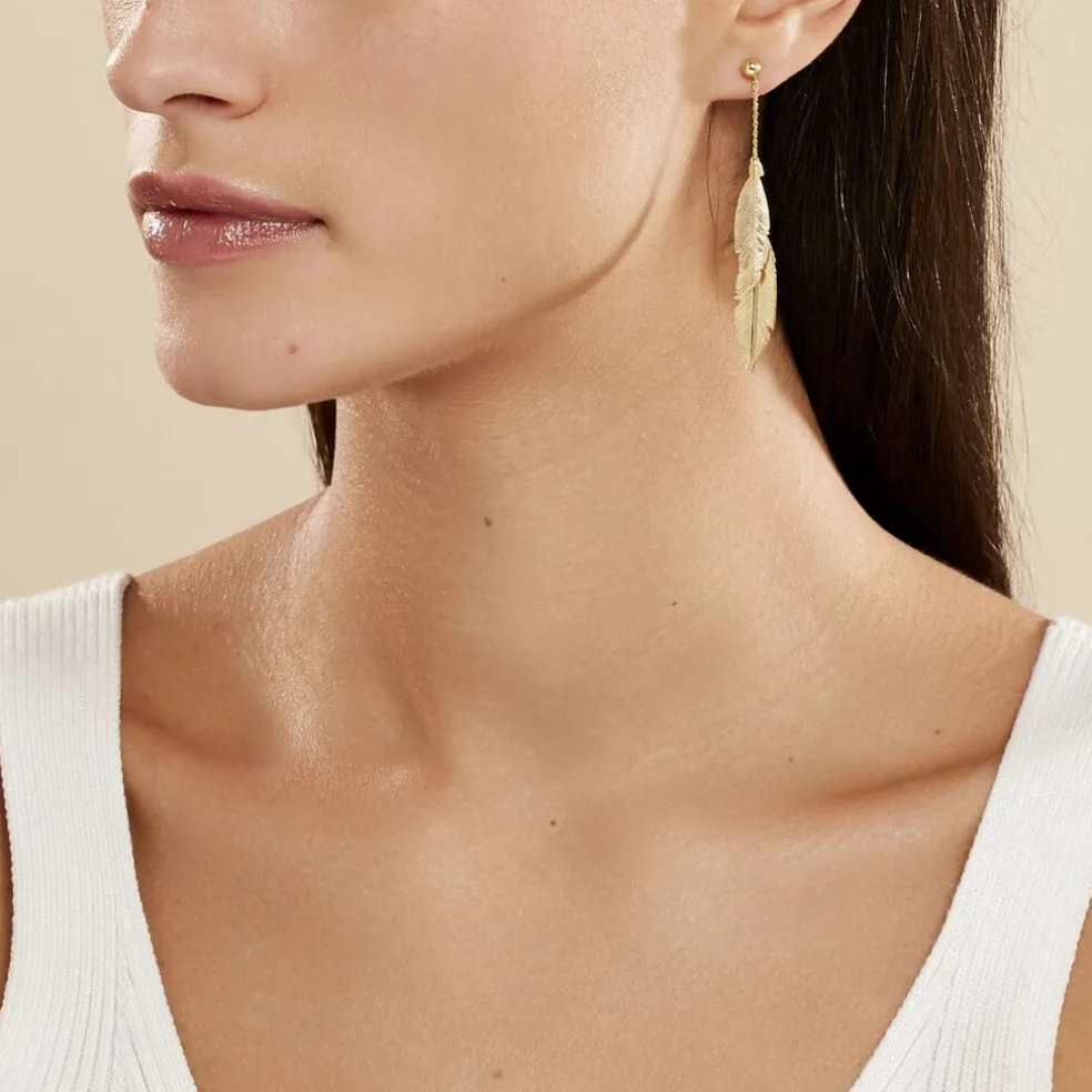 Boucles D'oreilles Pendantes Soline Or Jaune