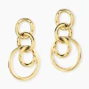 Boucles D'oreilles Pendantes Judie Acier Jaune