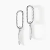 Boucles D'oreilles Pendantes Cedrine Argent Blanc