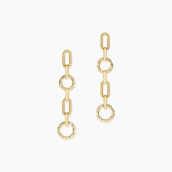 Boucles D'Oreilles Pendantes Ysia Or Jaune