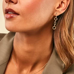 Boucles D'Oreilles Pendantes Ysia Or Jaune