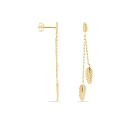Boucles D'oreilles Pendantes Plaqué Or Jaune Libby