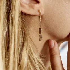 Boucles D'oreilles Pendantes Plaqué Or Jaune Libby