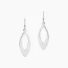 Boucles D'oreilles Pendantes Andrienne Argent Blanc