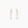 Boucles D'oreilles Pendantes Cegolene Or Jaune Oxyde De Zirconium