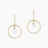 Boucles D'oreilles Pendantes Salvine Or Jaune Perle De Culture