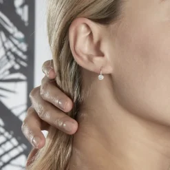 Boucles D'oreilles Pendantes Ursilla Or Blanc Diamants