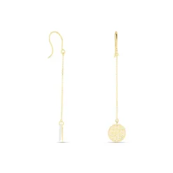 Boucles D'oreilles Pendantes Naïade Or Jaune Nacre