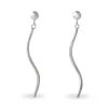 Boucles D'oreilles Pendantes Yaell Argent Blanc