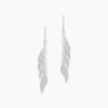 Boucles D'oreilles Pendantes Alli Argent Blanc