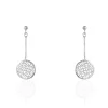 Boucles D'oreilles Pendantes Setti Argent Blanc