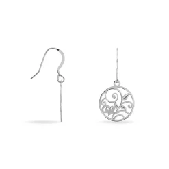 Boucles D'oreilles Pendantes Hita Argent Blanc
