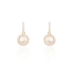 Boucles D'oreilles Pendantes Olivia Argent Rose Perle Culture Oxyde