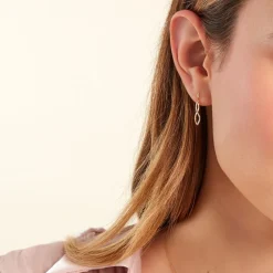 Boucles D'oreilles Pendantes Taimi Or Jaune Diamant