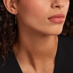 Boucles D'oreilles Pendantes Emeald Is The New Black Or Jaune Emeraude