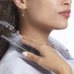 Boucles D'oreilles Pendantes Marganela Or Jaune Diamant