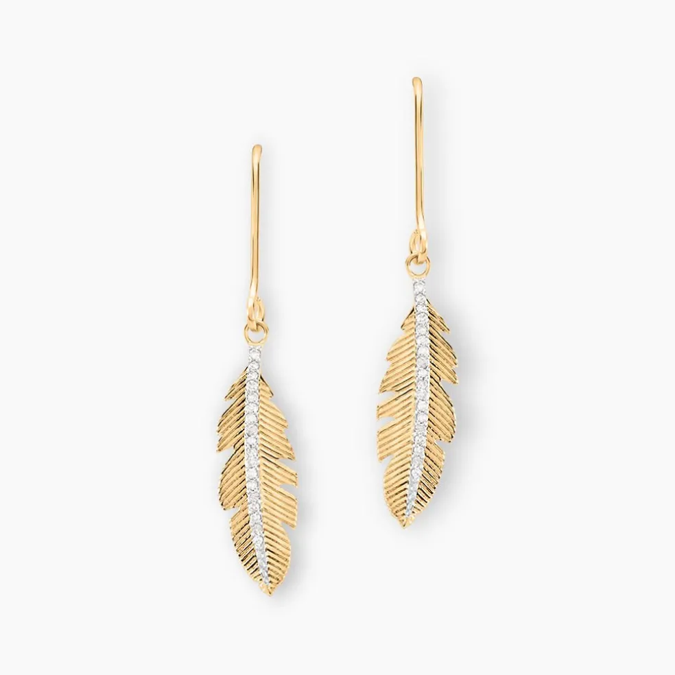 Boucles D'oreilles Pendantes Paola Or Jaune Diamant