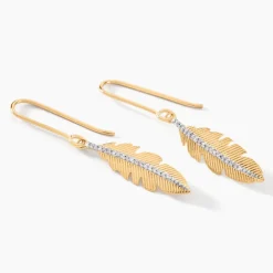 Boucles D'oreilles Pendantes Paola Or Jaune Diamant