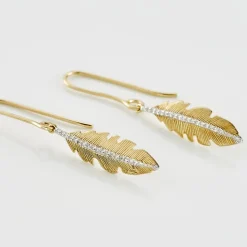 Boucles D'oreilles Pendantes Paola Or Jaune Diamant
