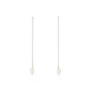 Boucles D'oreilles Pendantes Garance Argent Blanc Perle De Culture