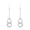 Boucles D'oreilles Pendantes Joy Argent Blanc