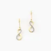 Boucles D'oreilles Pendantes Infino Or Jaune Diamant