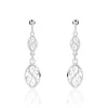 Boucles D'oreilles Pendantes Mahee Argent Blanc