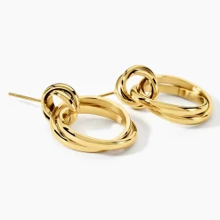 Boucles D'oreilles Pendantes Allobrox Acier Dore