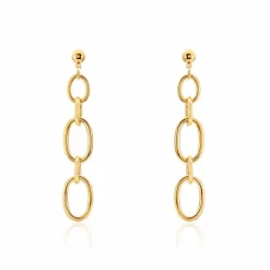 Boucles D'oreilles Pendantes Lina Acier Doré