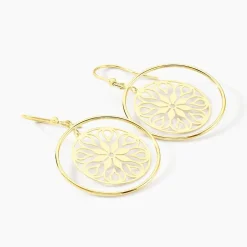 Boucles D'oreilles Pendantes Rosamund Or Jaune