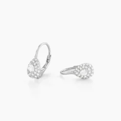 Boucles D'oreilles Pendantes Feyza Argent Blanc Oxyde De Zirconium