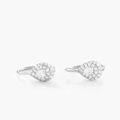 Boucles D'oreilles Pendantes Feyza Argent Blanc Oxyde De Zirconium