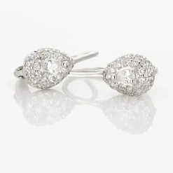 Boucles D'oreilles Pendantes Feyza Argent Blanc Oxyde De Zirconium