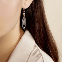 Boucles D'oreilles Pendantes Lucinda Argent Blanc