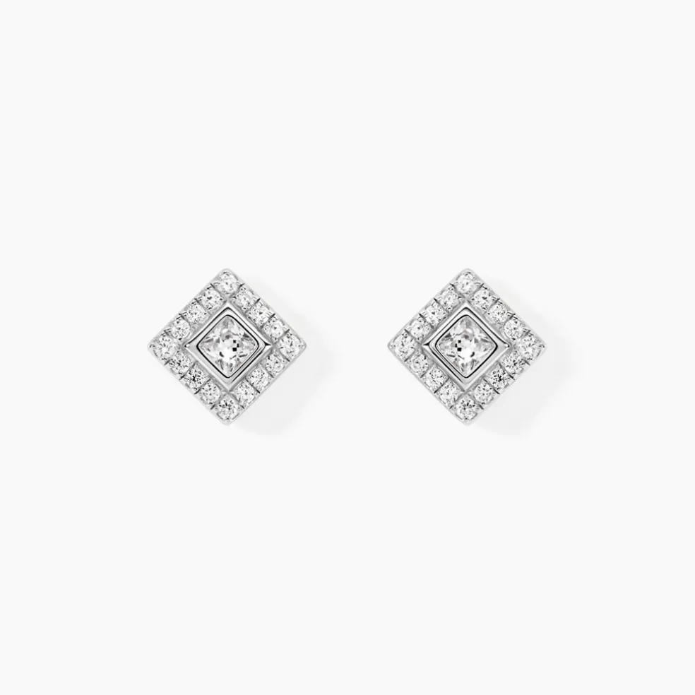 Boucles D'oreilles Pendantes Marie-elsa Argent Oxyde De Zirconium