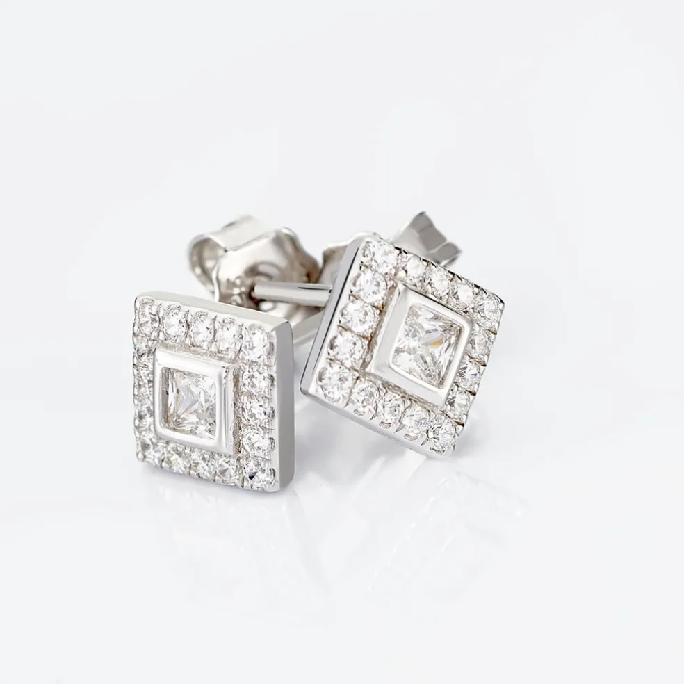 Boucles D'oreilles Pendantes Marie-elsa Argent Oxyde De Zirconium