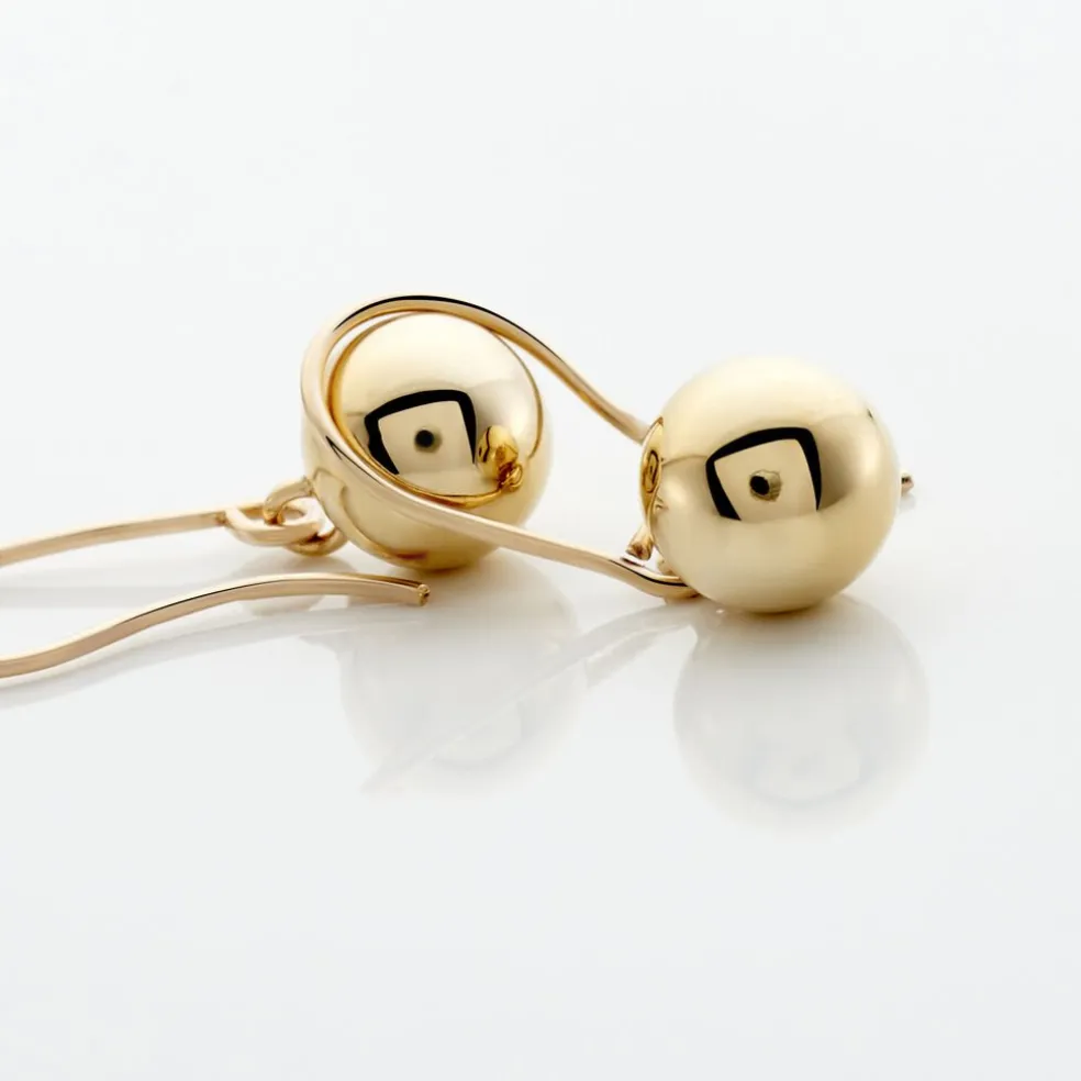 Boucles D'oreilles Pendantes Fidelia Boules Or Jaune