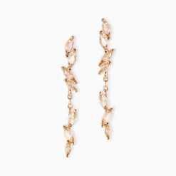 Boucles D'oreilles Pendantes Ellyn Argent Rose Oxyde De Zirconium