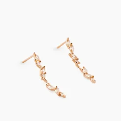 Boucles D'oreilles Pendantes Ellyn Argent Rose Oxyde De Zirconium