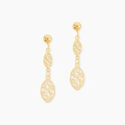 Boucles D'oreilles Pendantes Artemisia Or Jaune