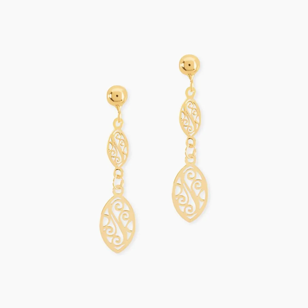 Boucles D'oreilles Pendantes Artemisia Or Jaune
