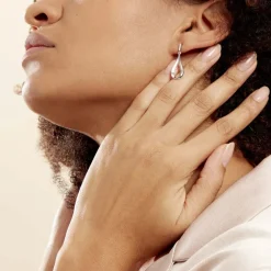 Boucles D'oreilles Pendantes Sila Argent Blanc