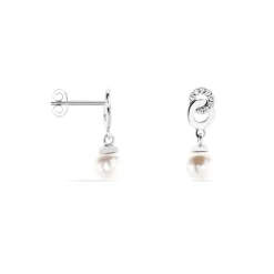 Boucles D'oreilles Pendantes Anilie Argent Blanc Perle D'imitation